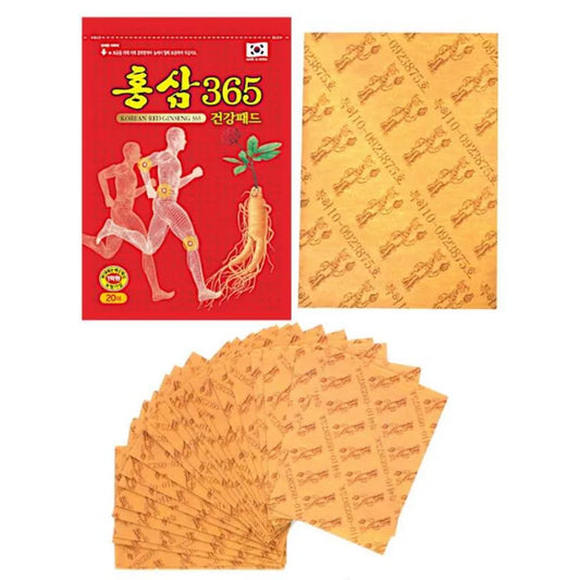 Koreansk rød ginseng smertelindring varmeplaster 365. 20stk i 1 pakke.