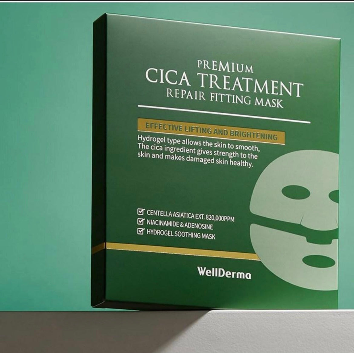 WellDerma Premium Cica Treatment Repair Fitting
Mask 25g, 4 stk.