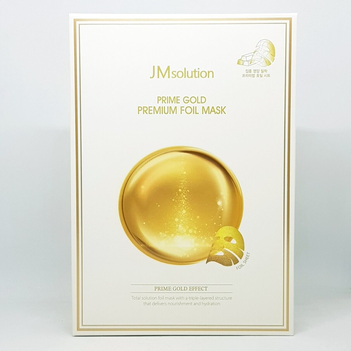 JMsolution Prime Gold Premium Foil Mask Pack 35ml x 10pcs Anti Aging