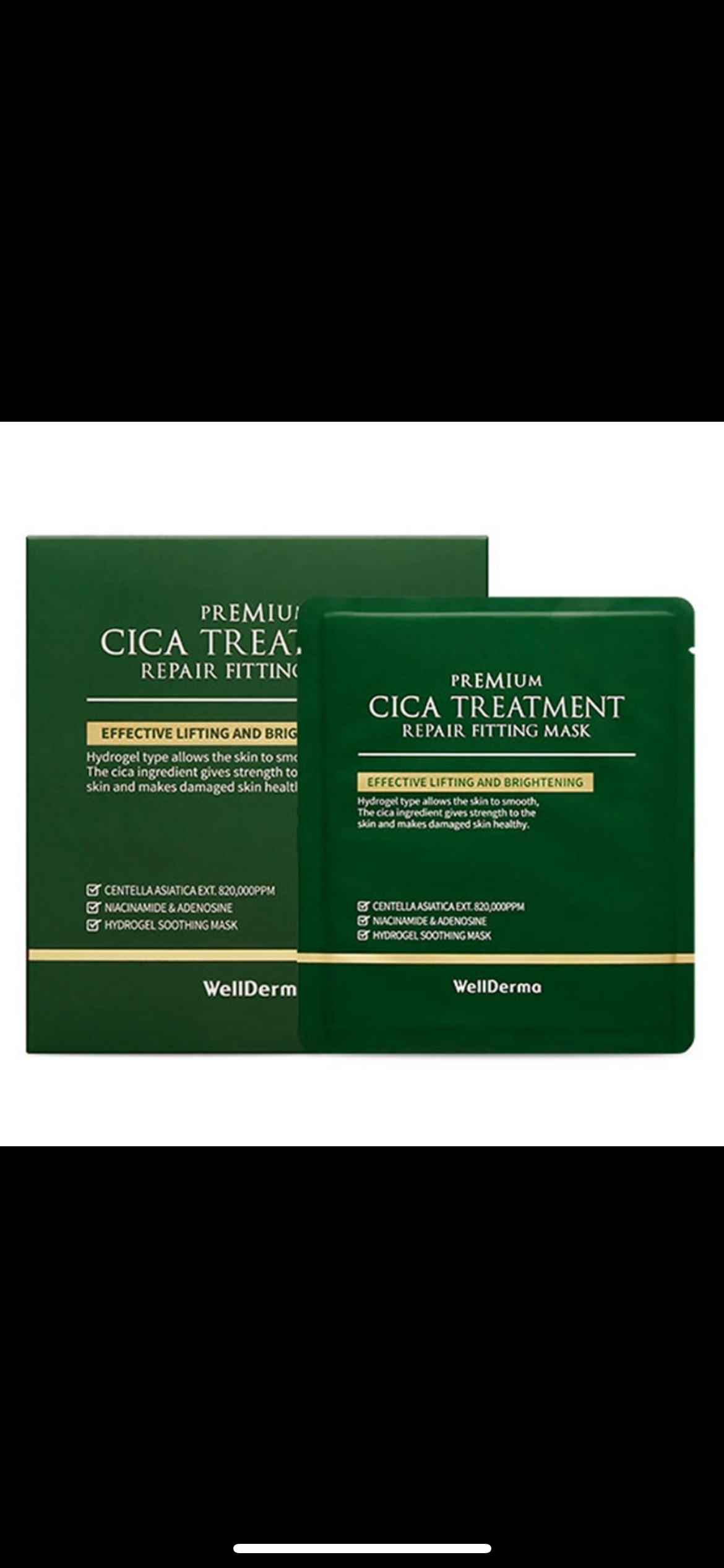 WellDerma Premium Cica Treatment Repair Fitting
Mask 25g, 4 stk.