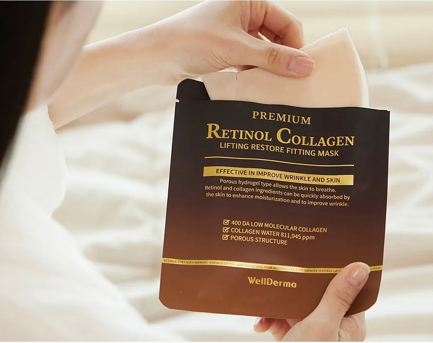 WELLDERMA - Premium Retinol Collagen Lifting Restore Fitting Mask -1 pcs