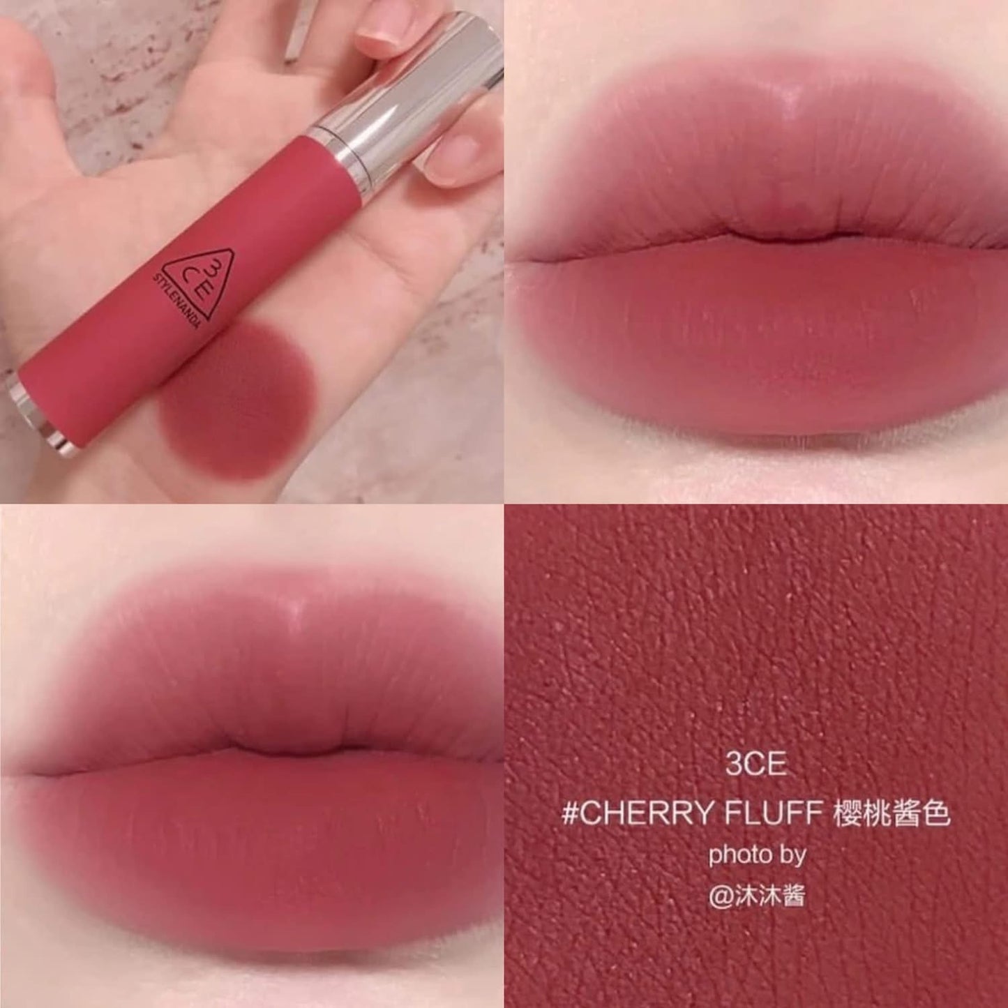 3CE HAZY LIP CLAY #Cherry Fluff