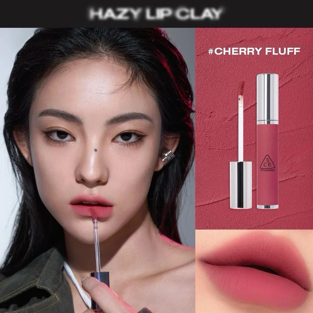 3CE HAZY LIP CLAY #Cherry Fluff